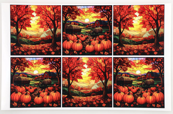 PatternPly® Full Coverage Farm Fresh Pumpkins Large