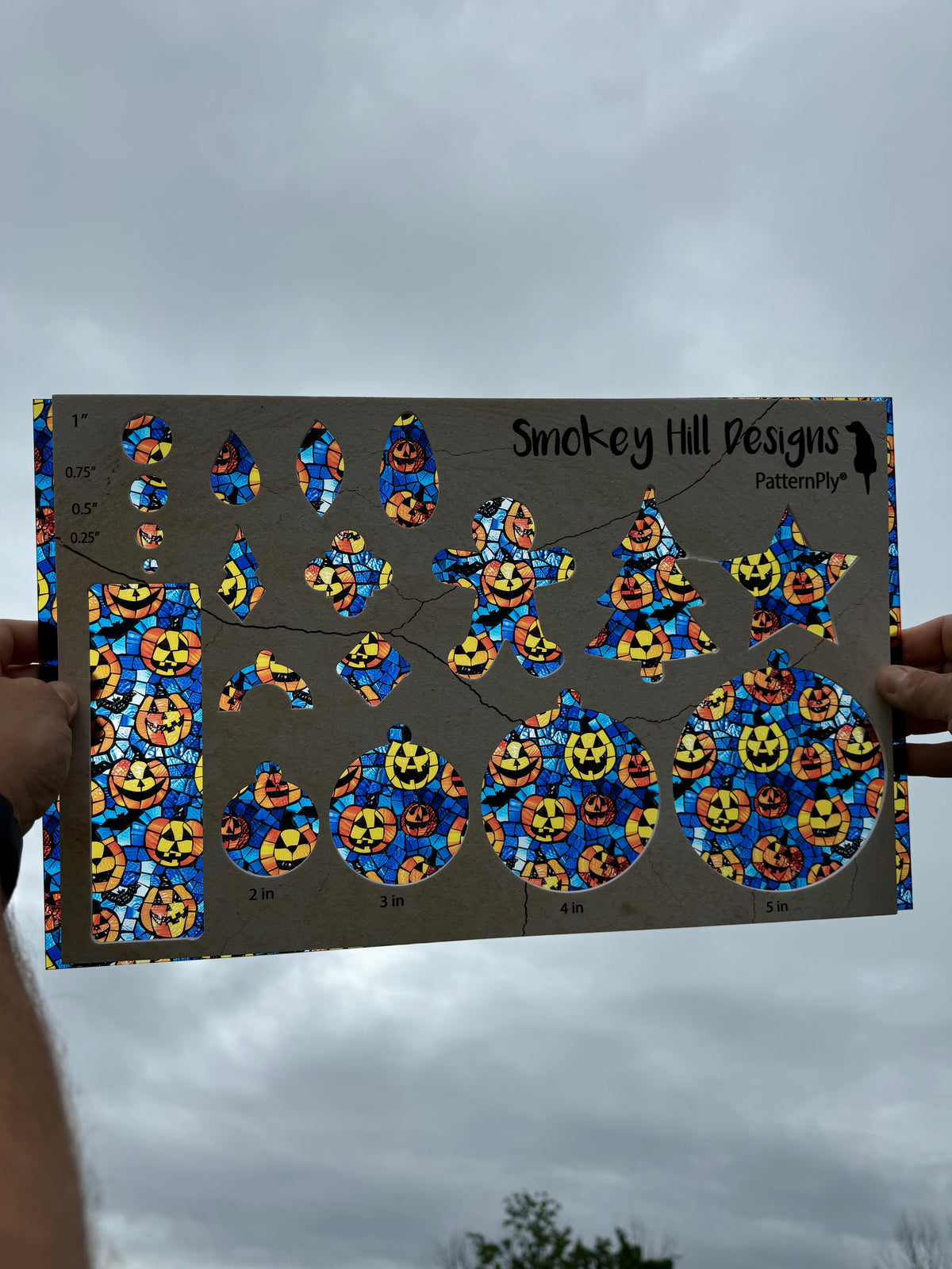 PatternPly® Transparent Stained Glass Jack o' Lanterns product photo 2