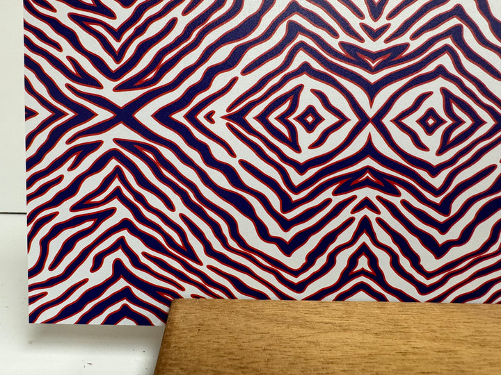 PatternPly® Micro Red White Blue Zebra