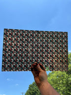 PatternPly® Transparent Micro Tropical Santa Claus sheet showing the pattern