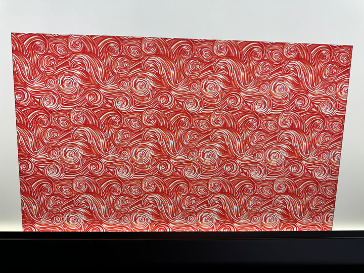 PatternPly® Acrylic Transparent Red and Orange Swirls