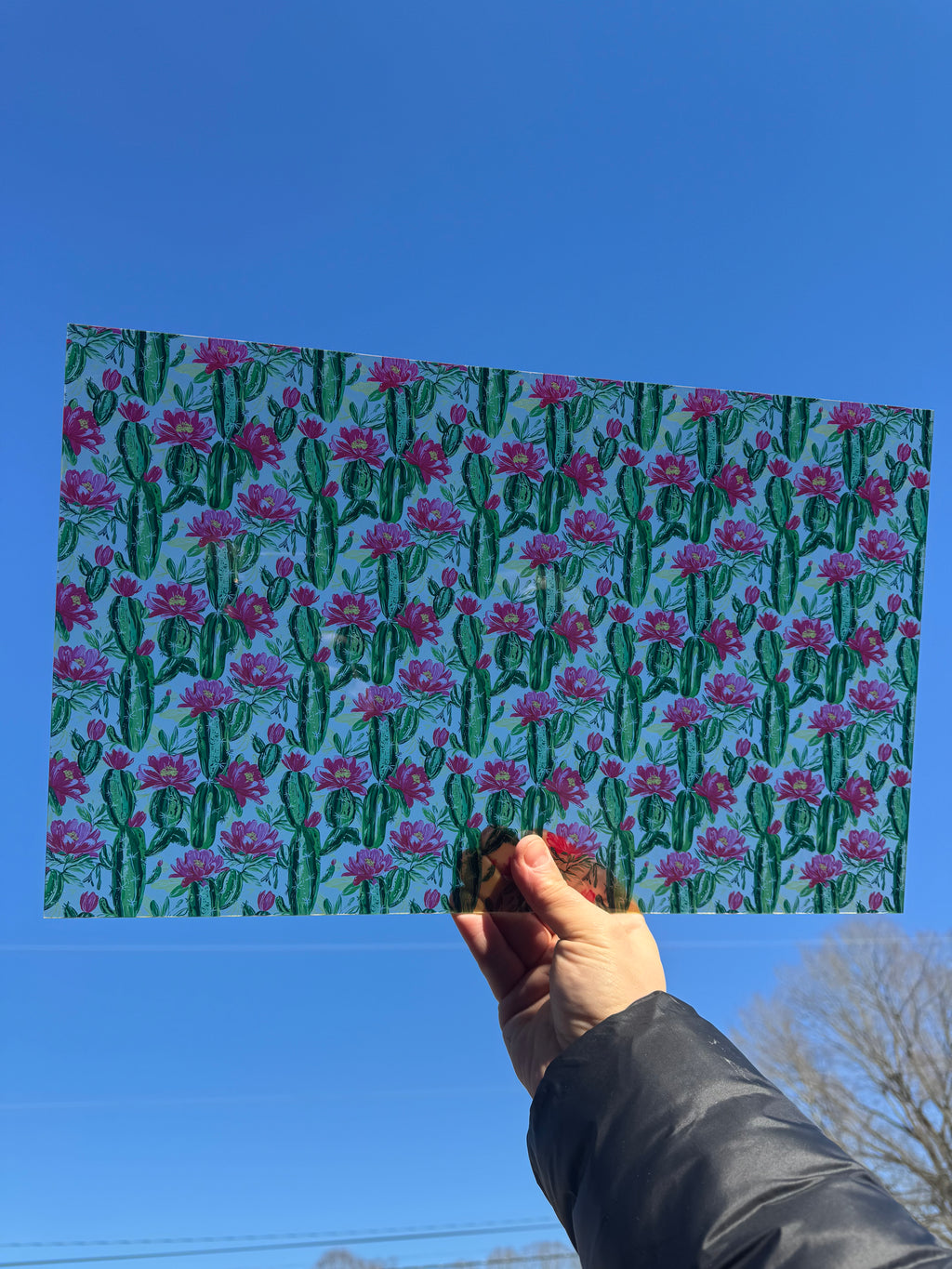 PatternPly® Transparent Retro Western LARGE sheet showing the pattern