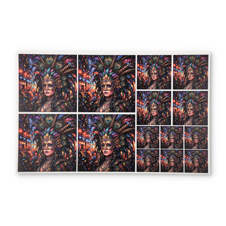 PatternPly® Full Coverage Mardi Gras Showgirl 3 sizes