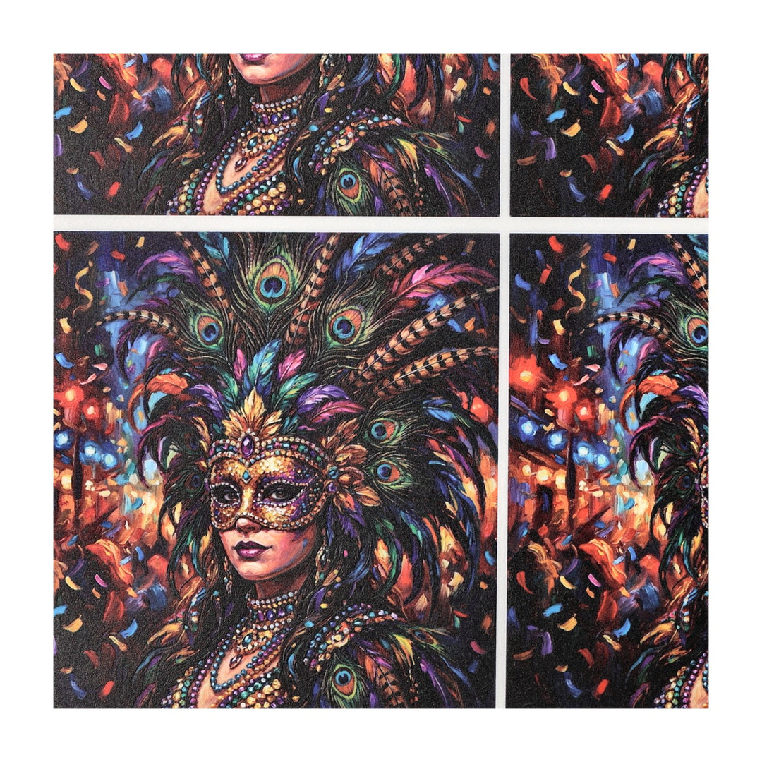 PatternPly® Full Coverage Mardi Gras Showgirl 3 sizes