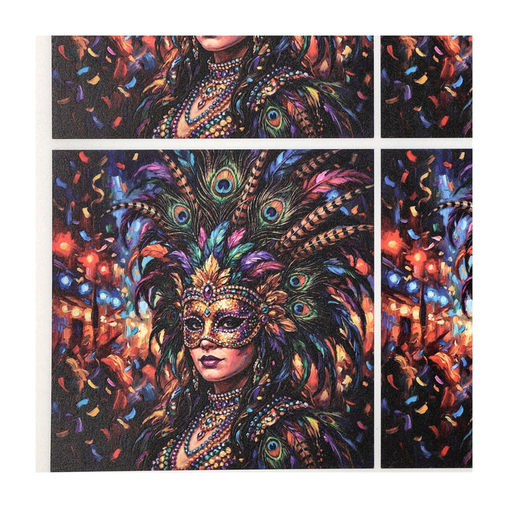 PatternPly® Full Coverage Mardi Gras Showgirl Large