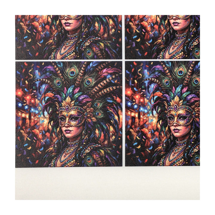 PatternPly® Full Coverage Mardi Gras Showgirl Medium