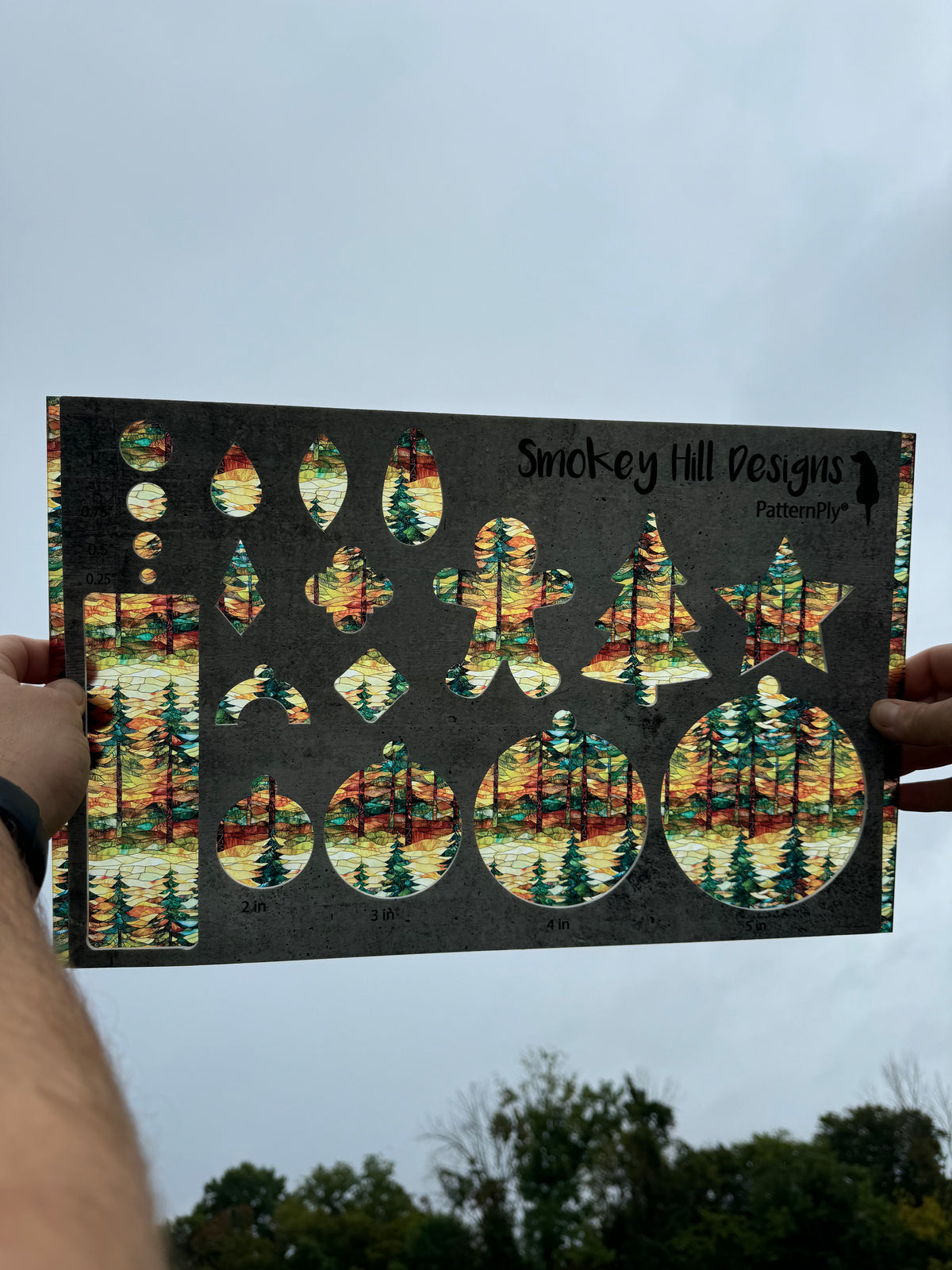 PatternPly® Transparent Stained Glass Tall Pines product photo 2
