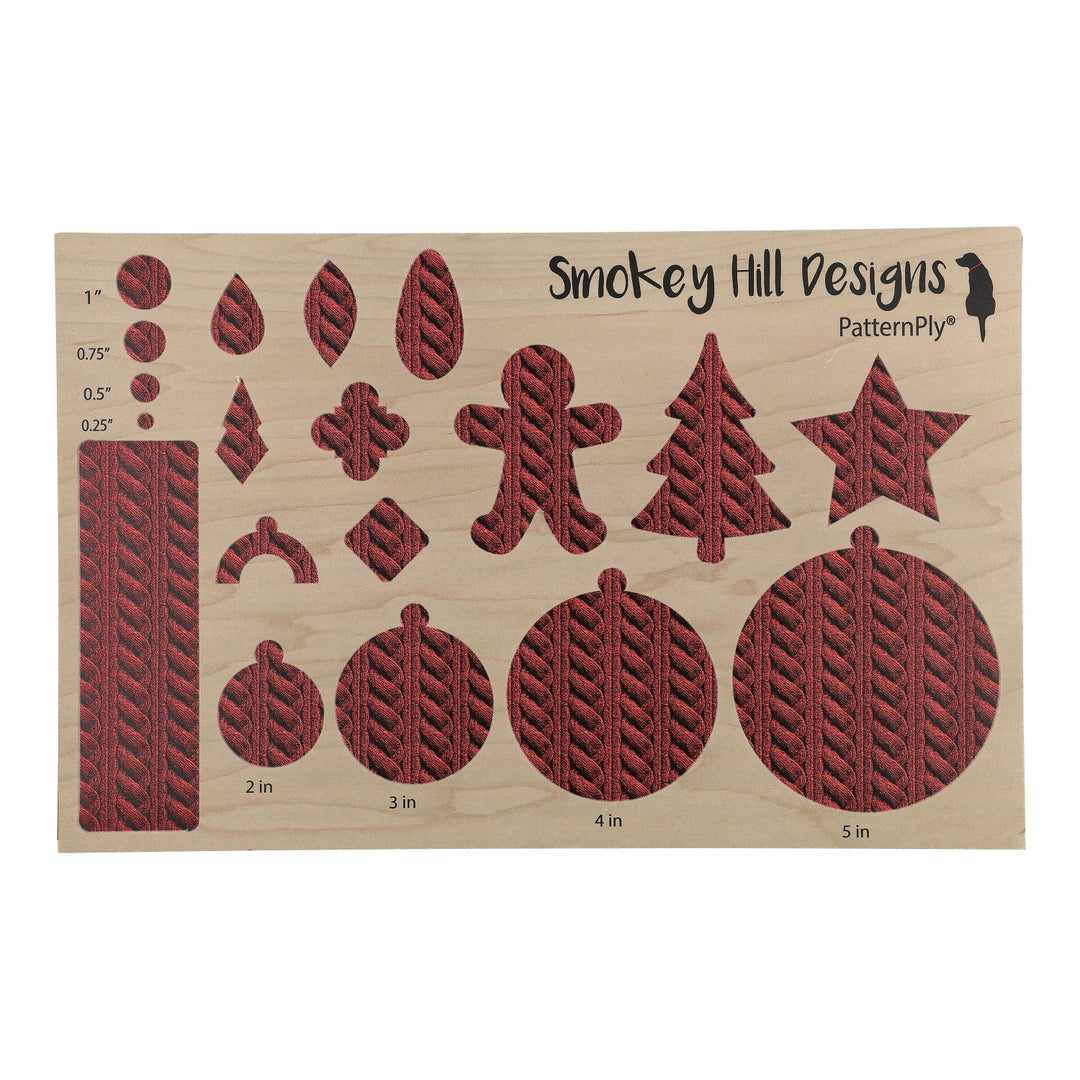 PatternPly® Full Coverage Cable Knit Red