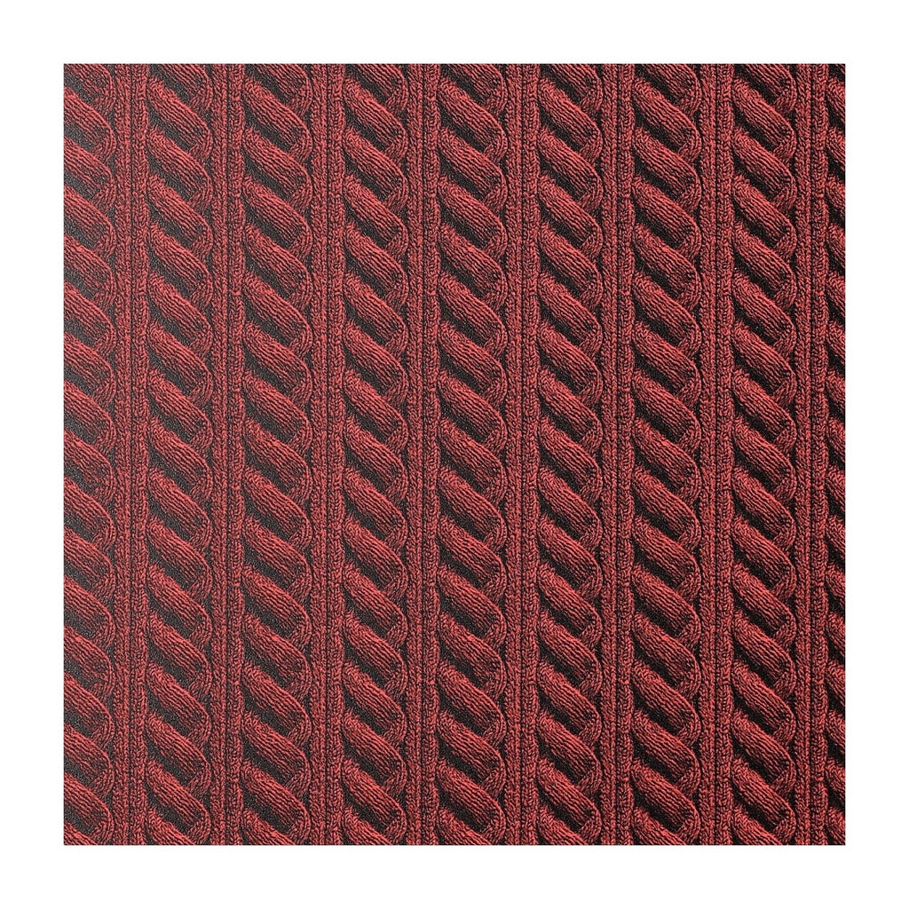 PatternPly® Full Coverage Cable Knit Red sheet showing the pattern