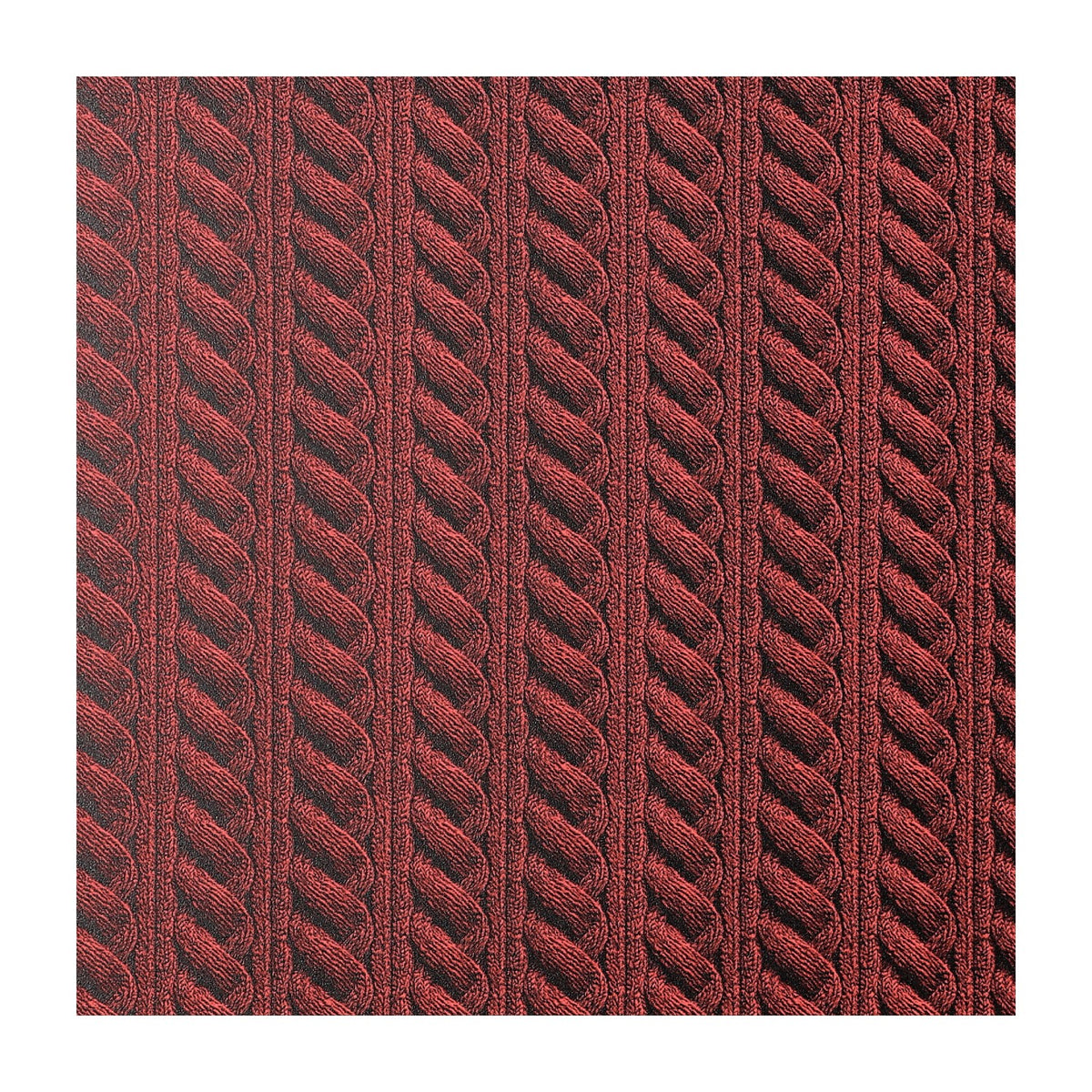 PatternPly® Full Coverage Cable Knit Red sheet showing the pattern