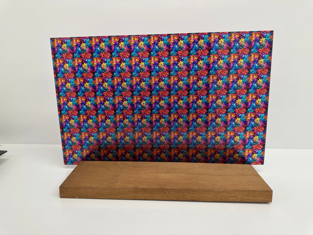 PatternPly® Transparent Micro Geometric Floral Stained Glass product photo 3