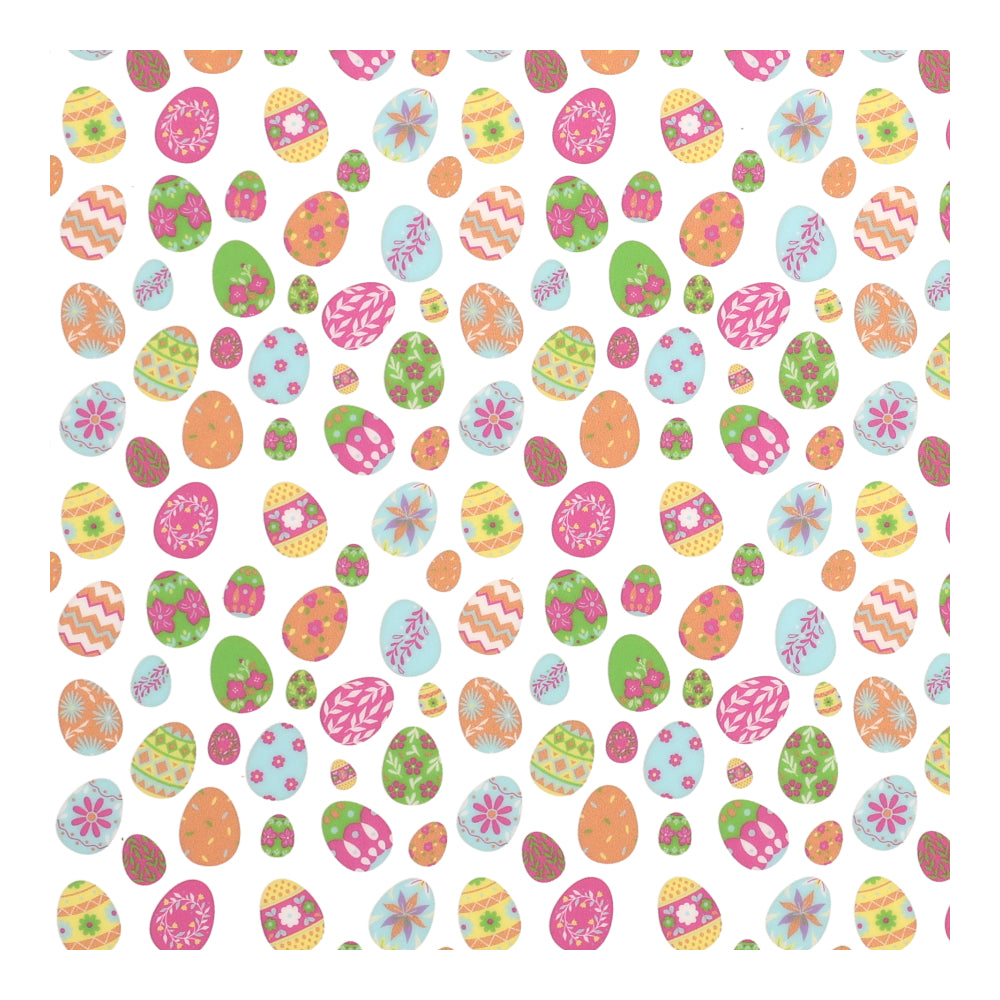 PatternPly® Scattered Painted Easter Eggs sheet showing the pattern