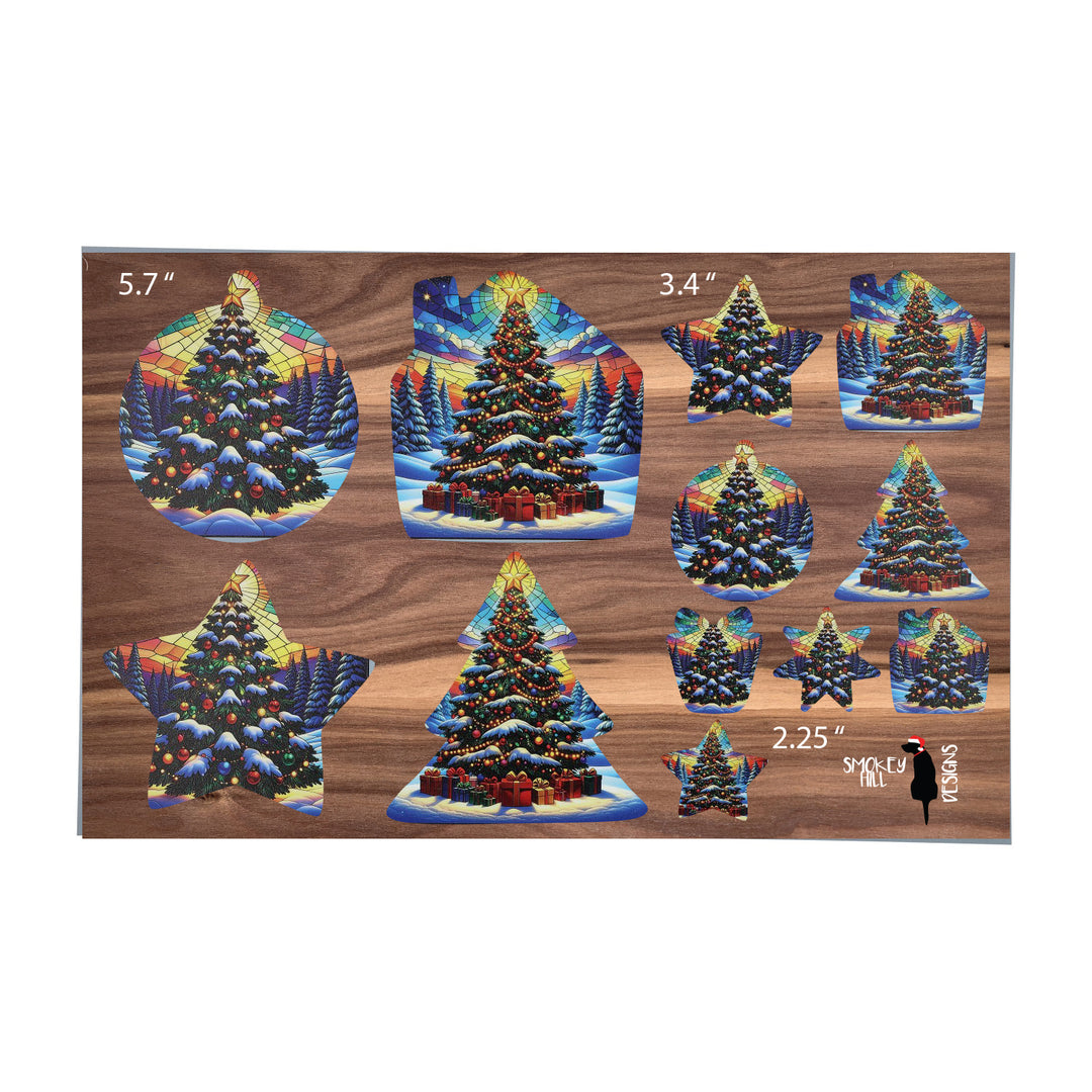 PatternPly® Full Coverage Christmas Trees In the Snow 3 sizes