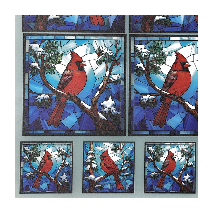 PatternPly® Transparent Christmas Cardinal 2 sizes