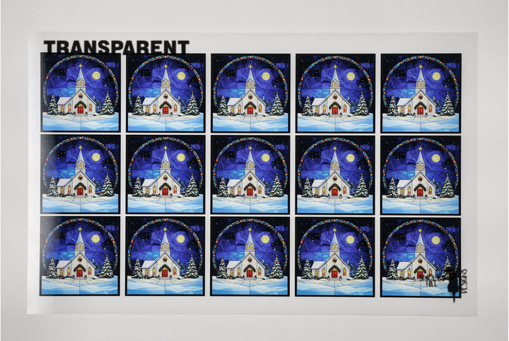 PatternPly® Transparent Christmas Church Small