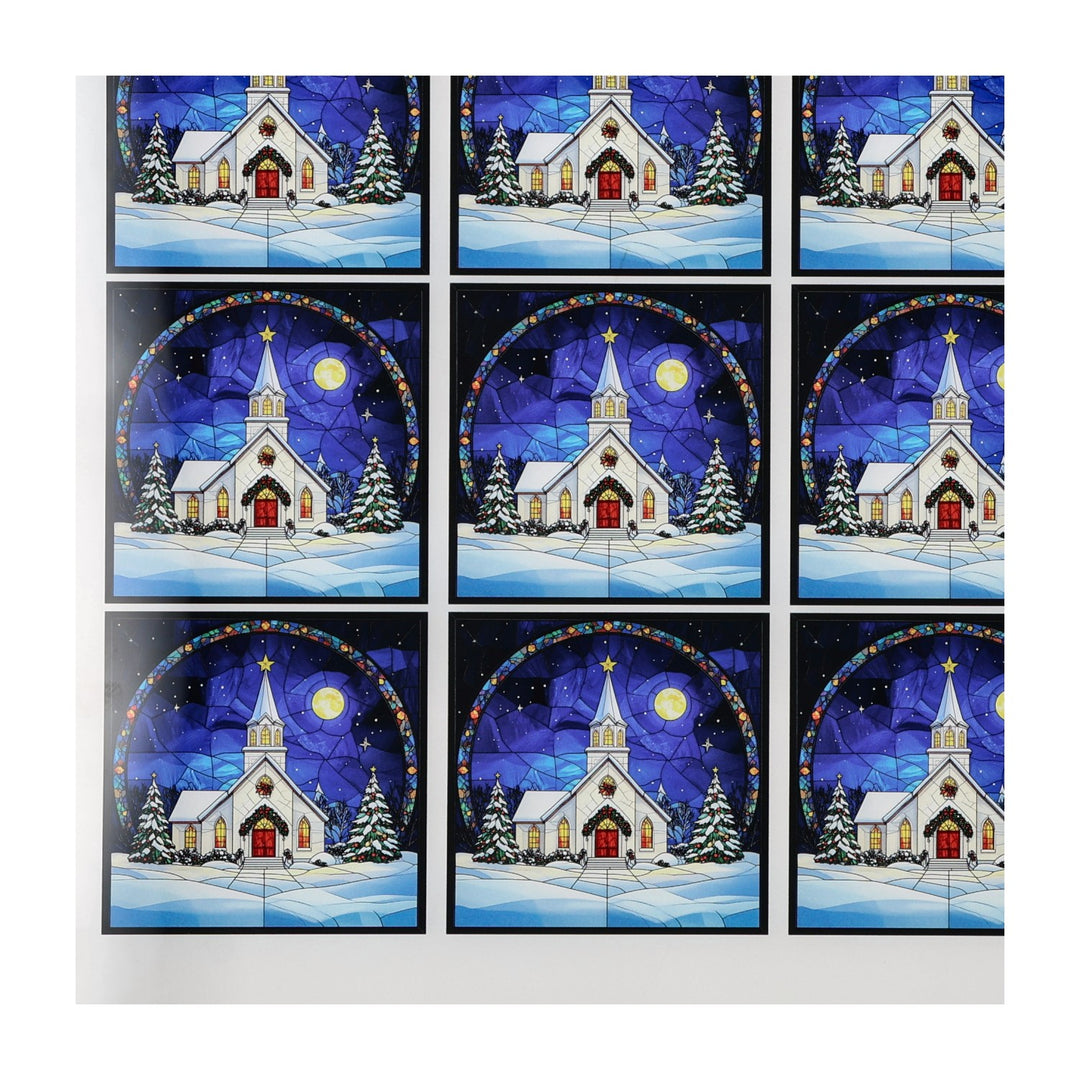 PatternPly® Transparent Christmas Church Small