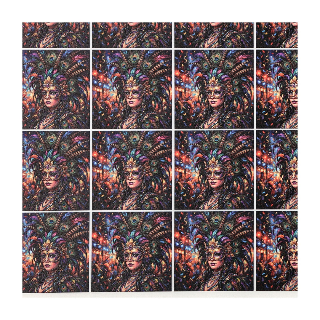 PatternPly® Full Coverage Mardi Gras Showgirl Extra Small