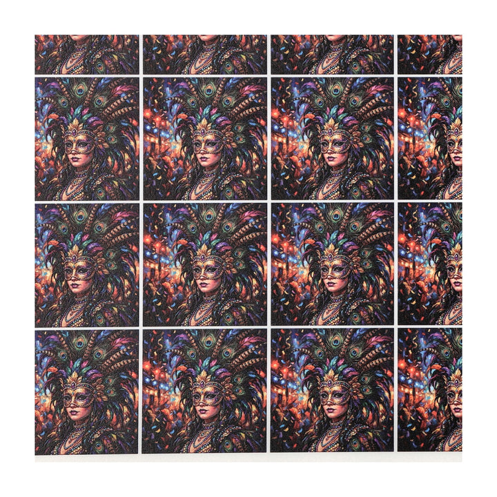 PatternPly® Full Coverage Mardi Gras Showgirl Extra Small