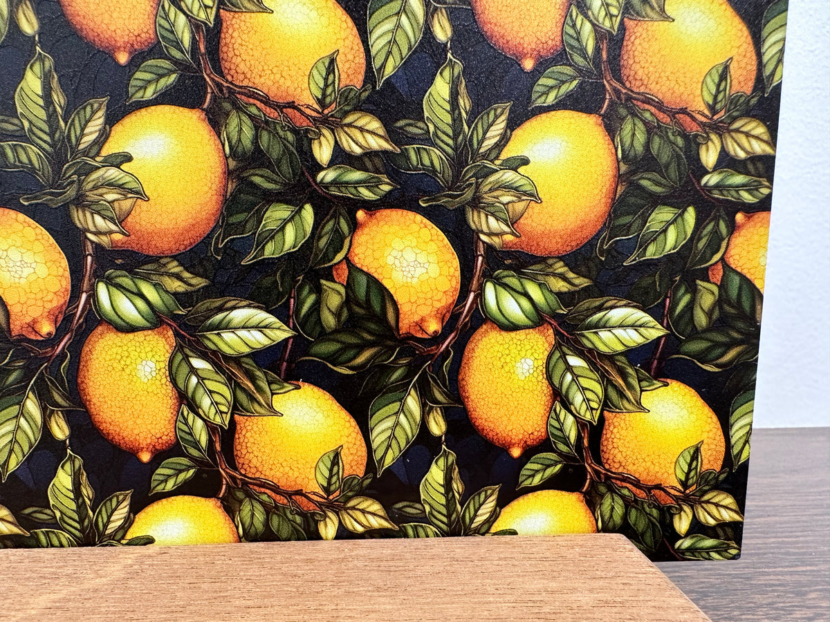 PatternPly® Full Coverage Realistic Lemons sheet showing the pattern