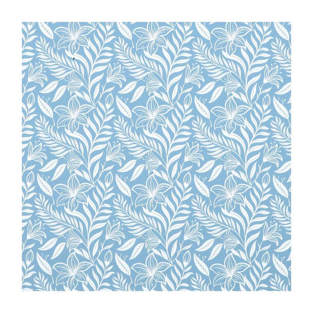 PatternPly® Full Coverage Blue Haze Stillflora sheet showing the pattern