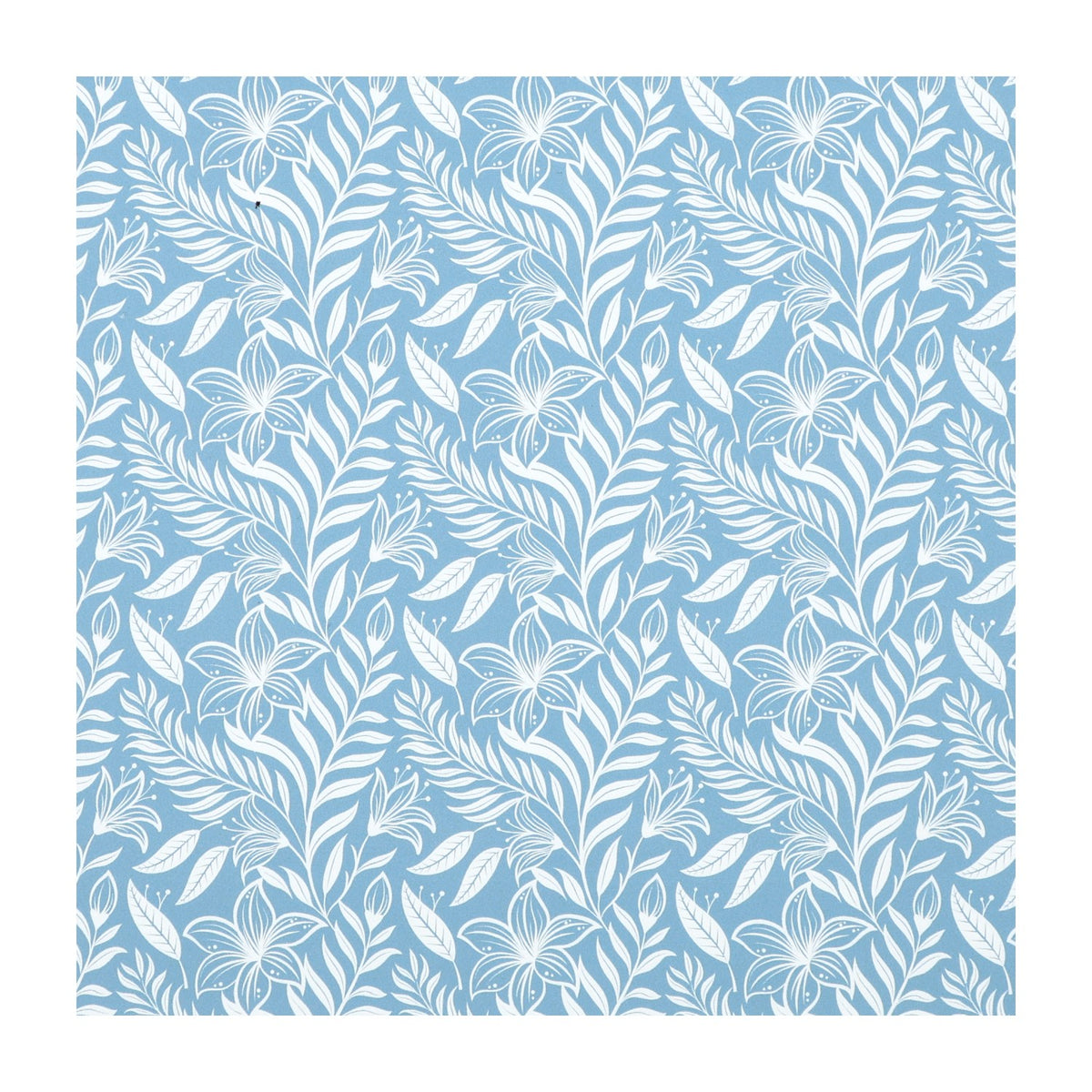 PatternPly® Full Coverage Blue Haze Stillflora sheet showing the pattern