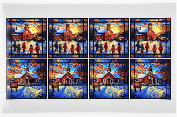 PatternPly® Full Coverage Schoolhouse In Winter Medium