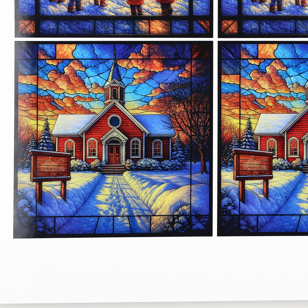 PatternPly® Full Coverage Schoolhouse In Winter Medium