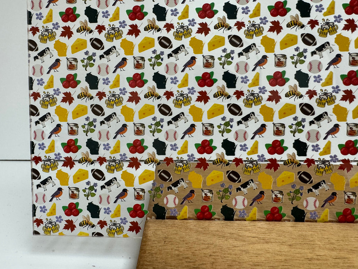 PatternPly® Scattered Wisconsin Icons sheet showing the pattern
