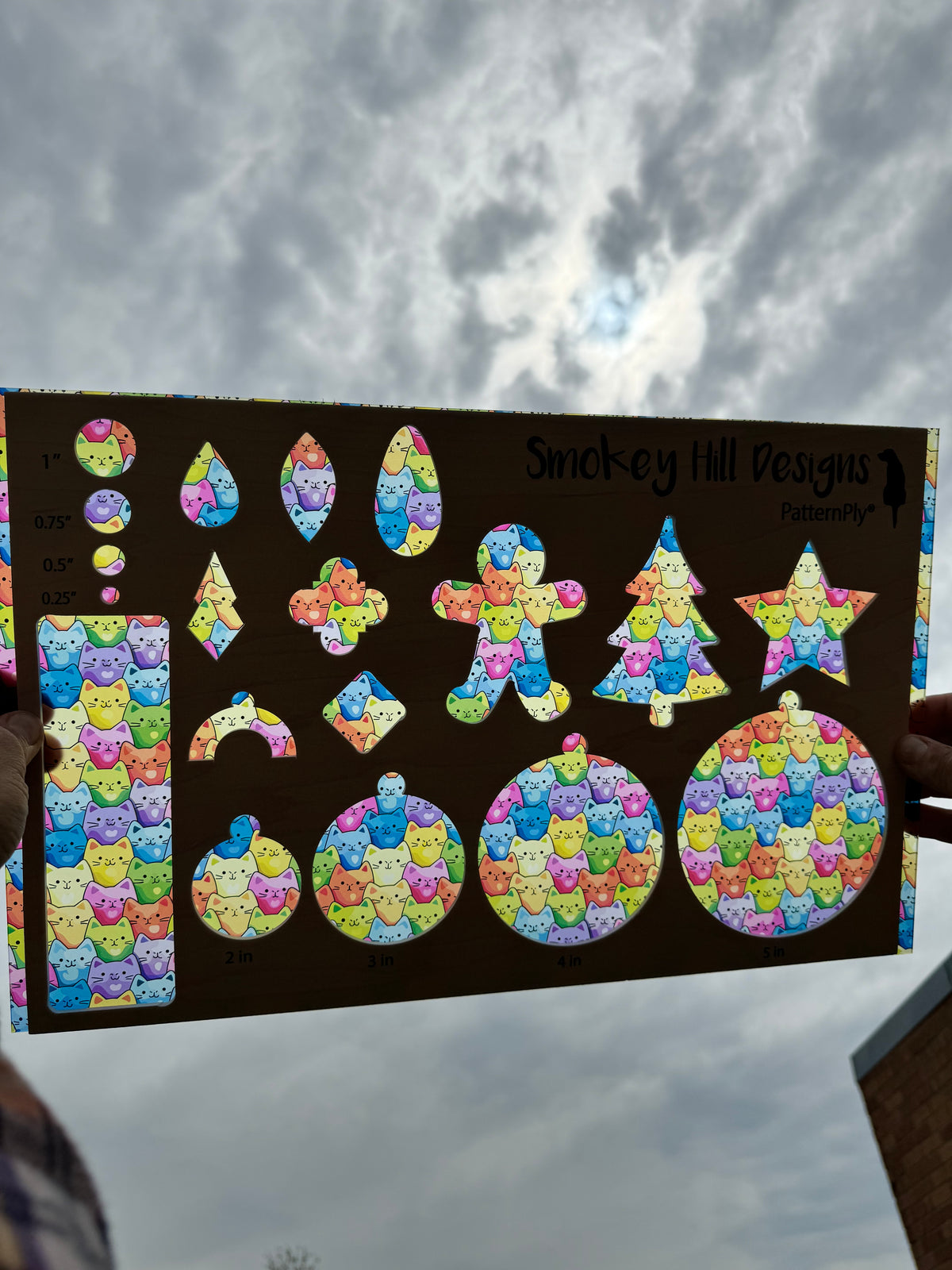 PatternPly® Transparent Rainbow Cats LARGE product photo 2