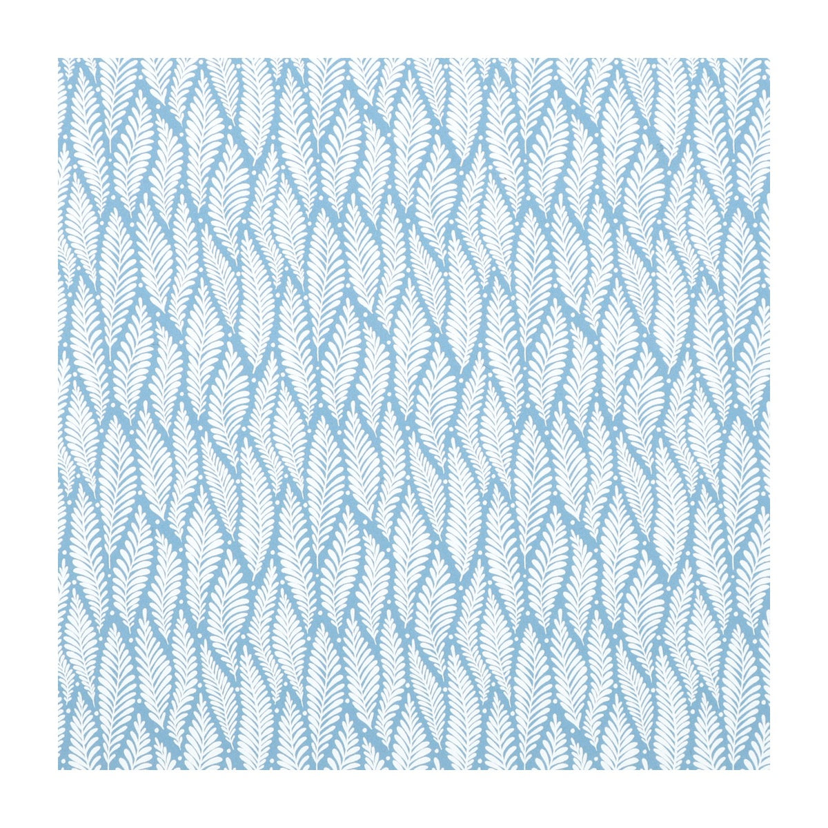 PatternPly® Full Coverage Blue Haze Drifting Ferns sheet showing the pattern