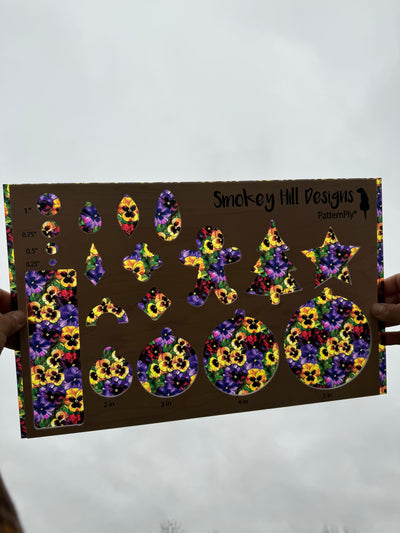 PatternPly® Acrylic Transparent Stained Glass Pansies