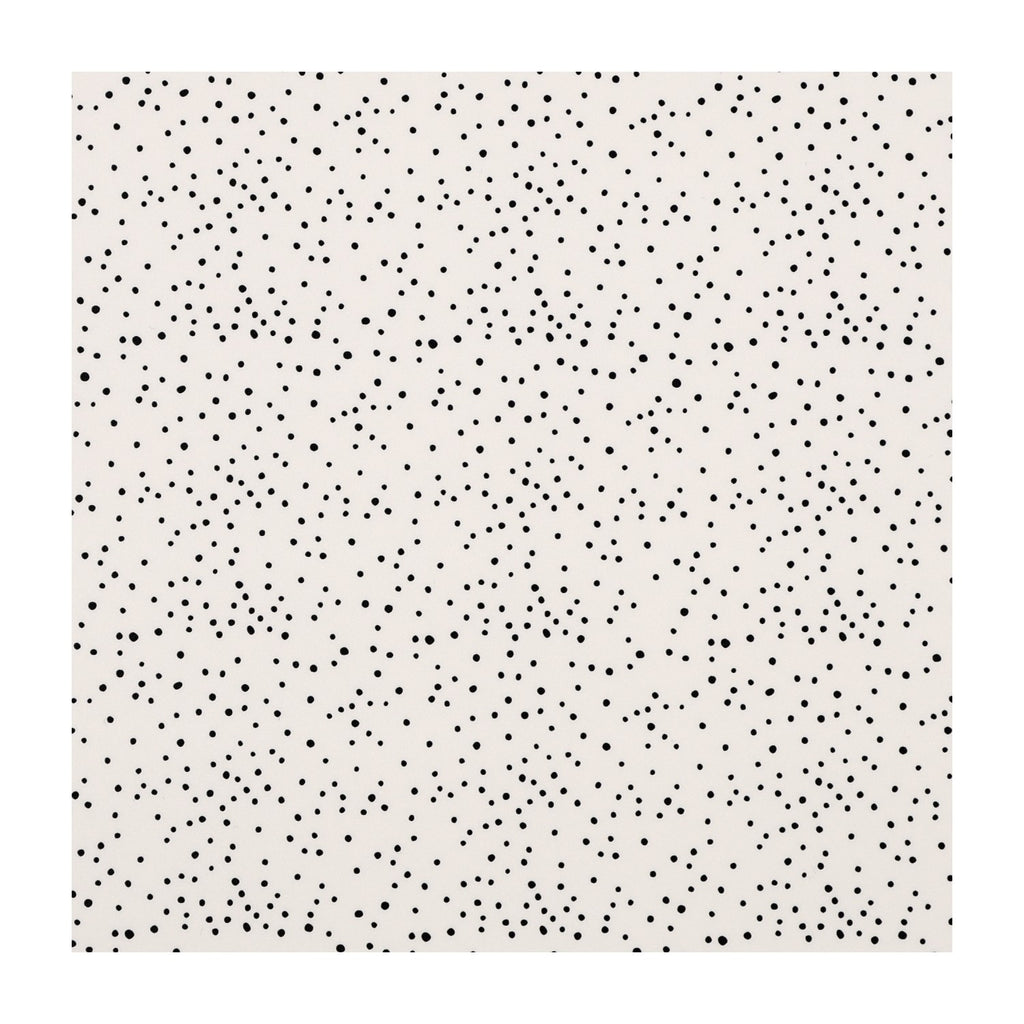 PatternPly® Full Coverage Black Dots - Soft Ochre sheet showing the pattern
