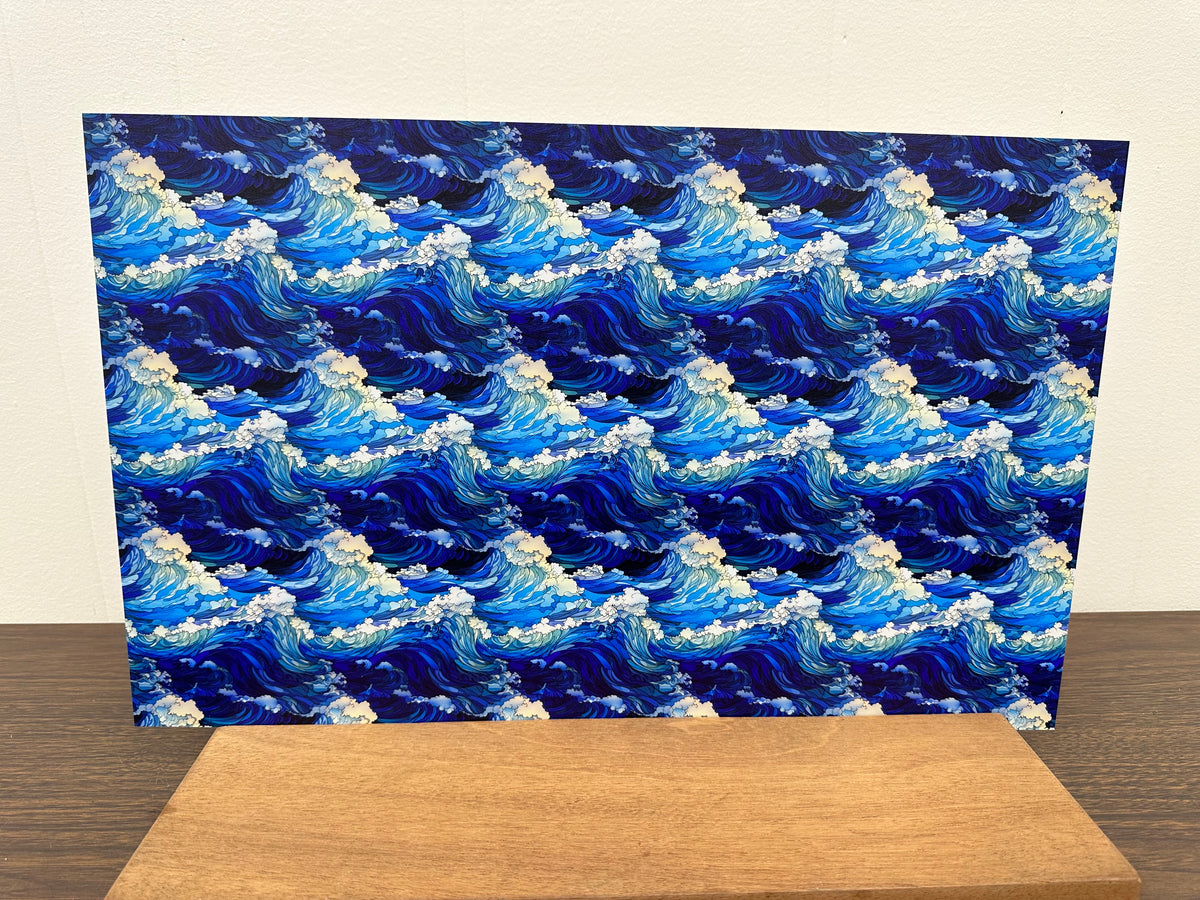 PatternPly® Full Coverage Ocean Waves Stained Glass product photo 2