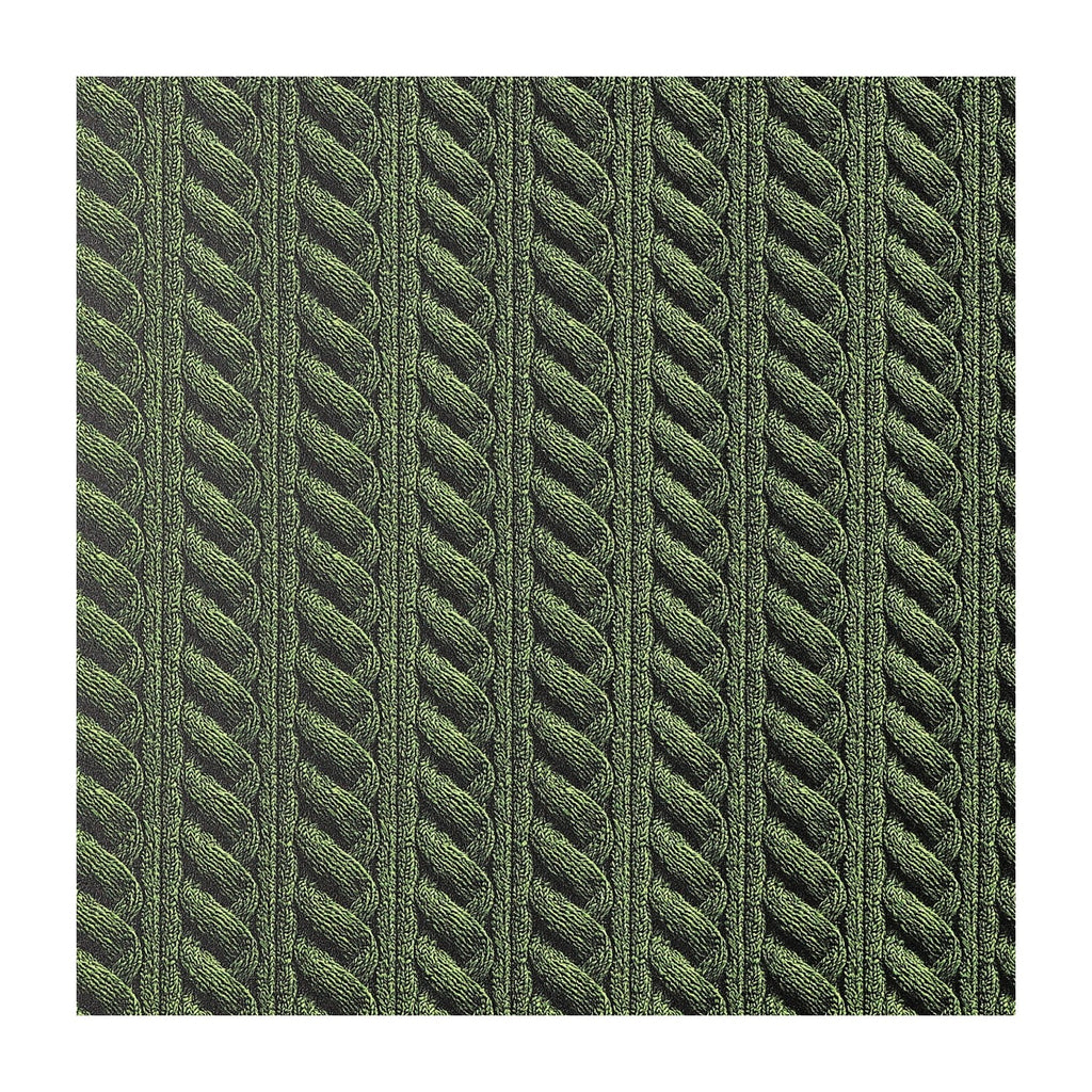 PatternPly® Full Coverage Cable Knit Sage sheet showing the pattern