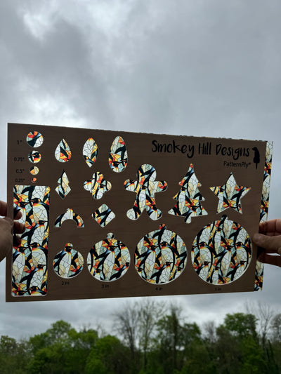 PatternPly® Acrylic Transparent Stained Glass Penguins Large