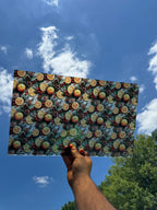 PatternPly® Transparent Christmas Oranges and Pinecones sheet showing the pattern