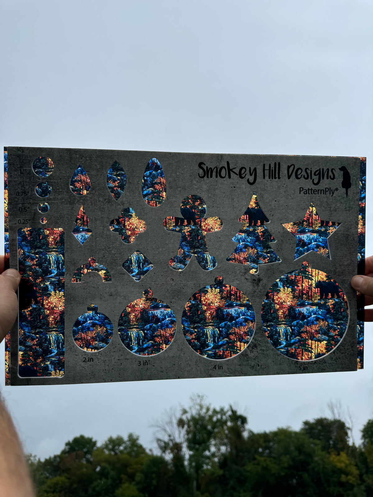 PatternPly® Transparent Black Bear Mountain Stained Glass product photo 2