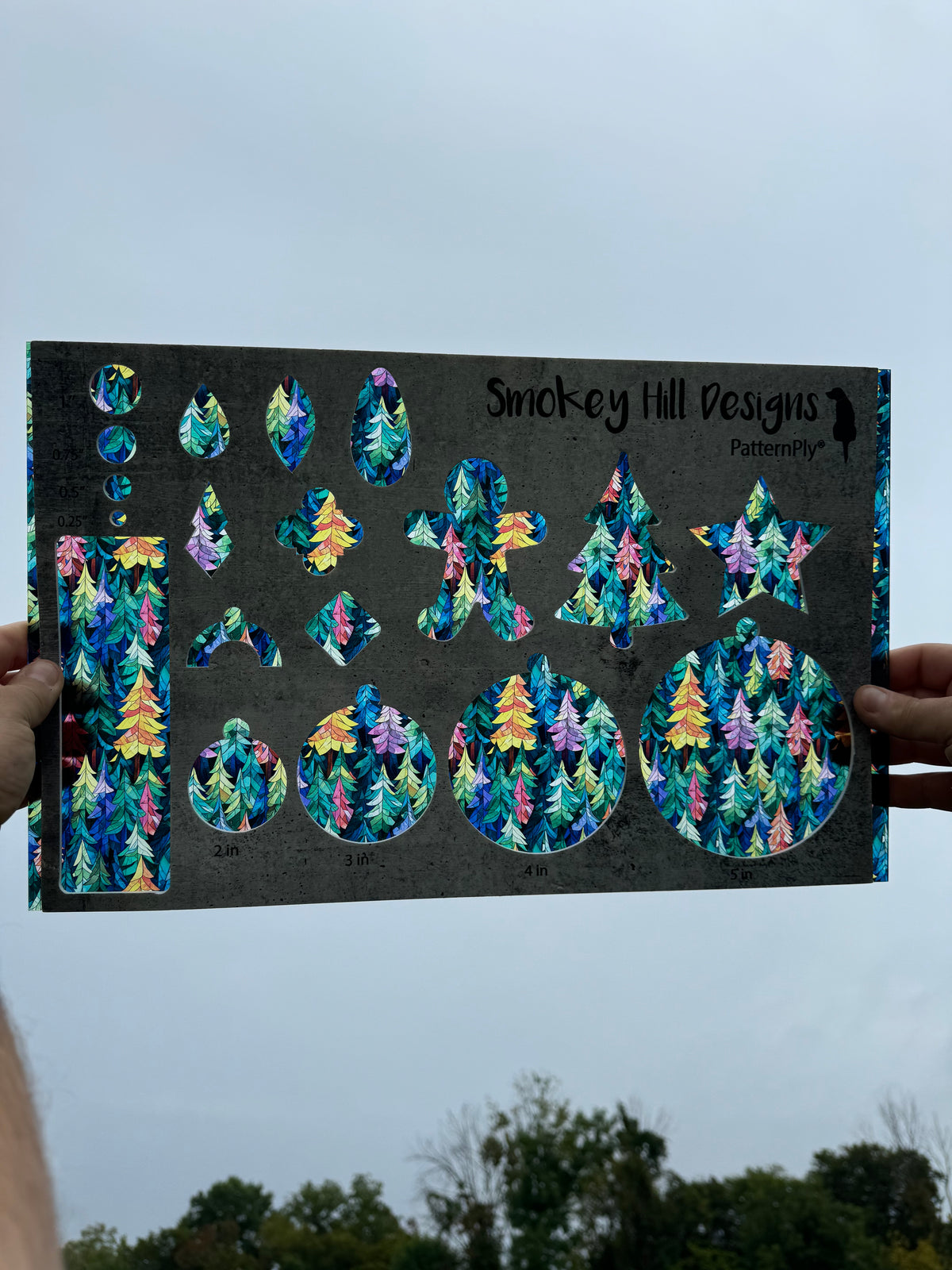 PatternPly® Transparent Stained Glass Colorful Forest product photo 2
