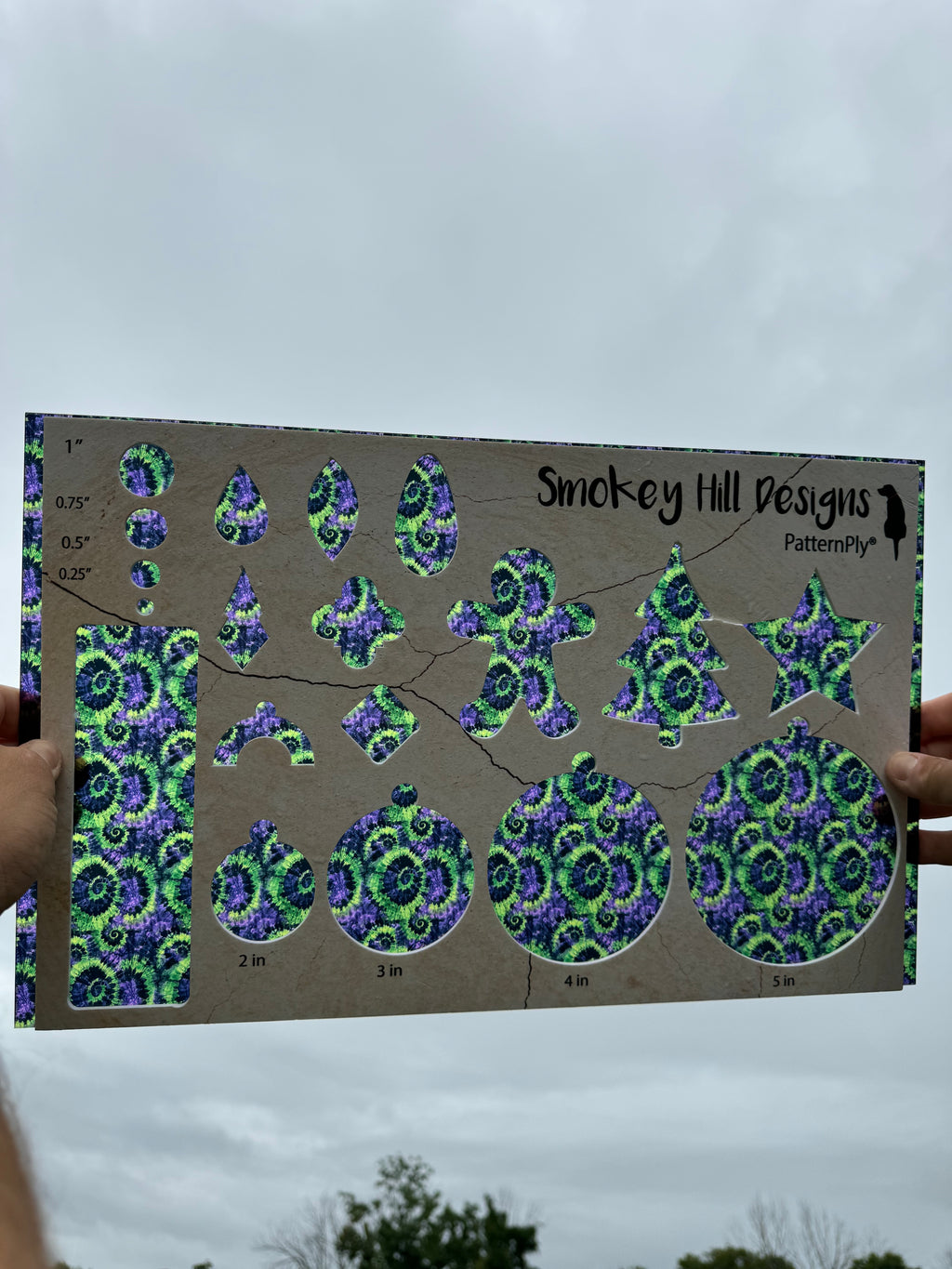PatternPly® Transparent Green and Purple Halloween Tie Dye product photo 2