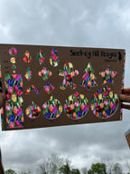PatternPly® Transparent Stained Glass Colorful Tulips Large product photo 2