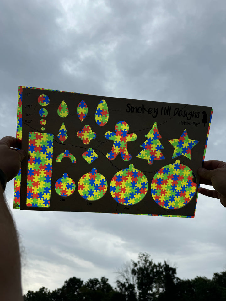 PatternPly® Acrylic Transparent Rainbow Puzzle