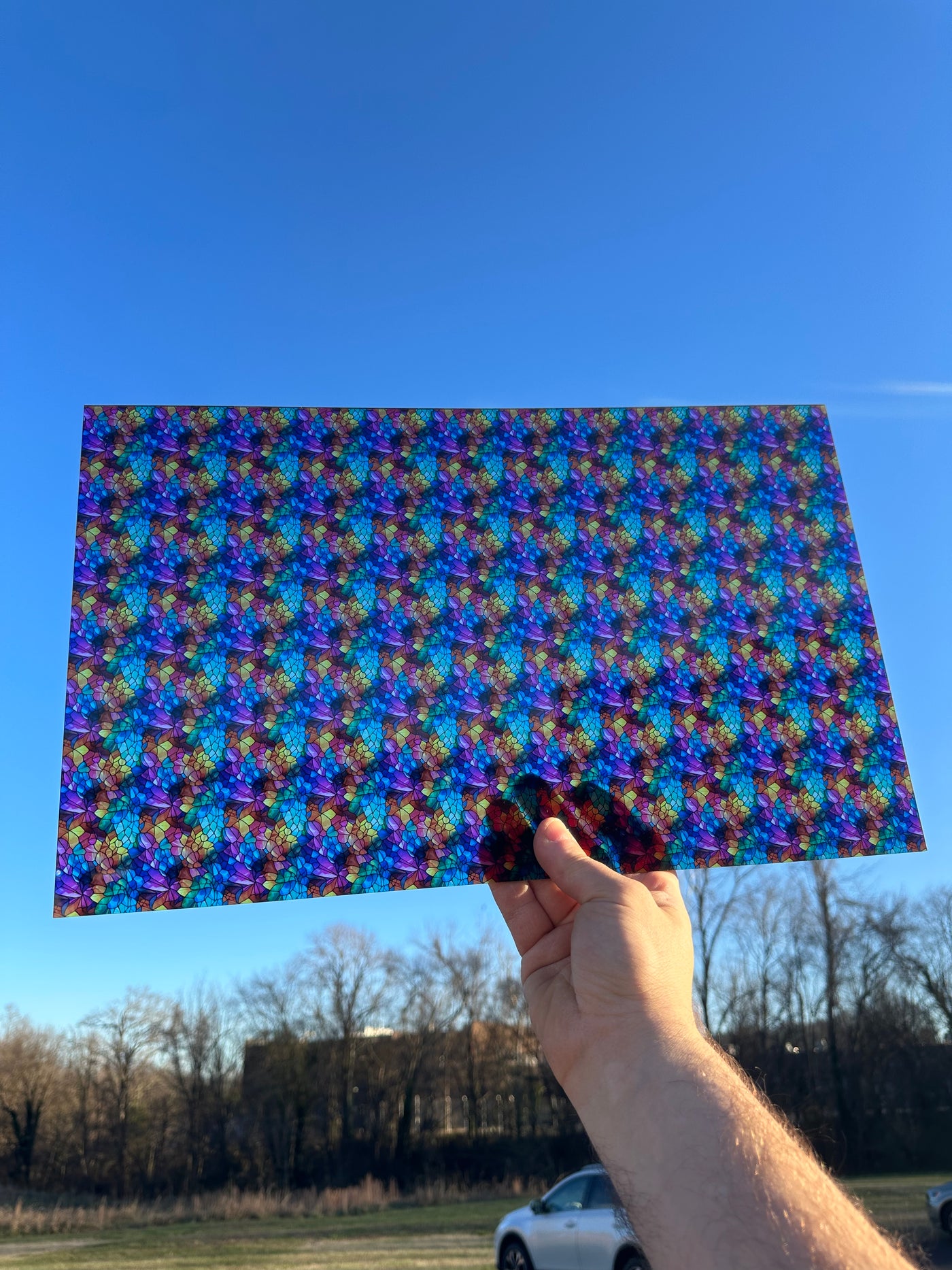 PatternPly® Acrylic Transparent Micro Colorful Stained Glass