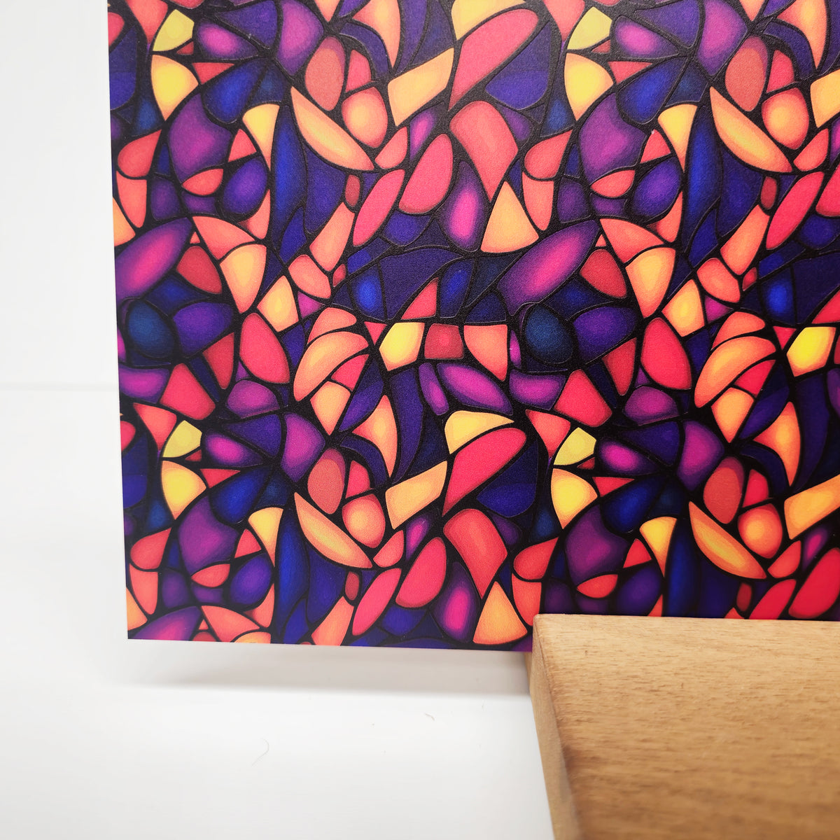 PatternPly® Full Coverage Abstract Jewel Stained Glass sheet showing the pattern