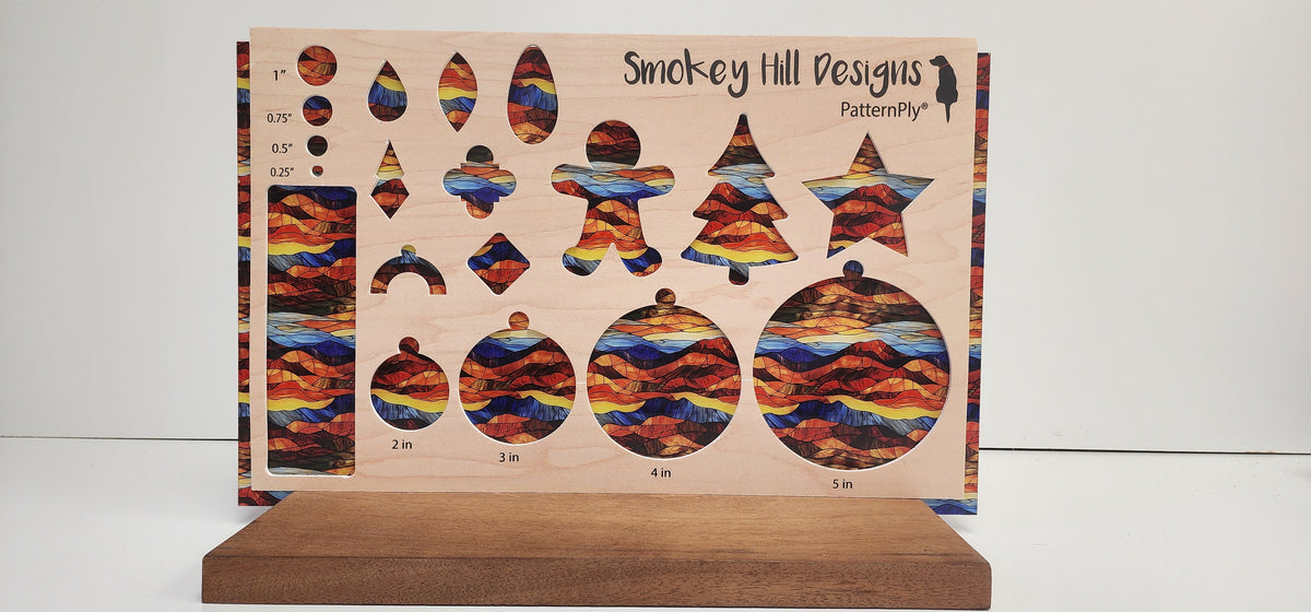 PatternPly® Full Coverage Abstract Rustic Mountain Range Stained Glass product photo 2