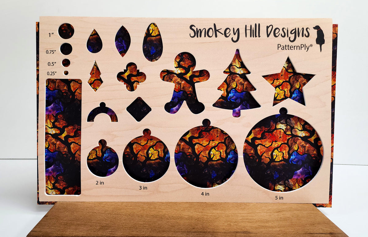 PatternPly® Full Coverage Abstract Stained Glass Spooky Tree Sky product photo 2
