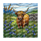 PatternPly® Transparent Animals and Wildlife Volume 1 Highland Cows 10 art scene artwork
