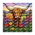 PatternPly® Transparent Animals and Wildlife Volume 1 Highland Cows 11 art scene artwork