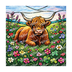 PatternPly® Transparent Animals and Wildlife Volume 1 Highland Cows 13 art scene artwork
