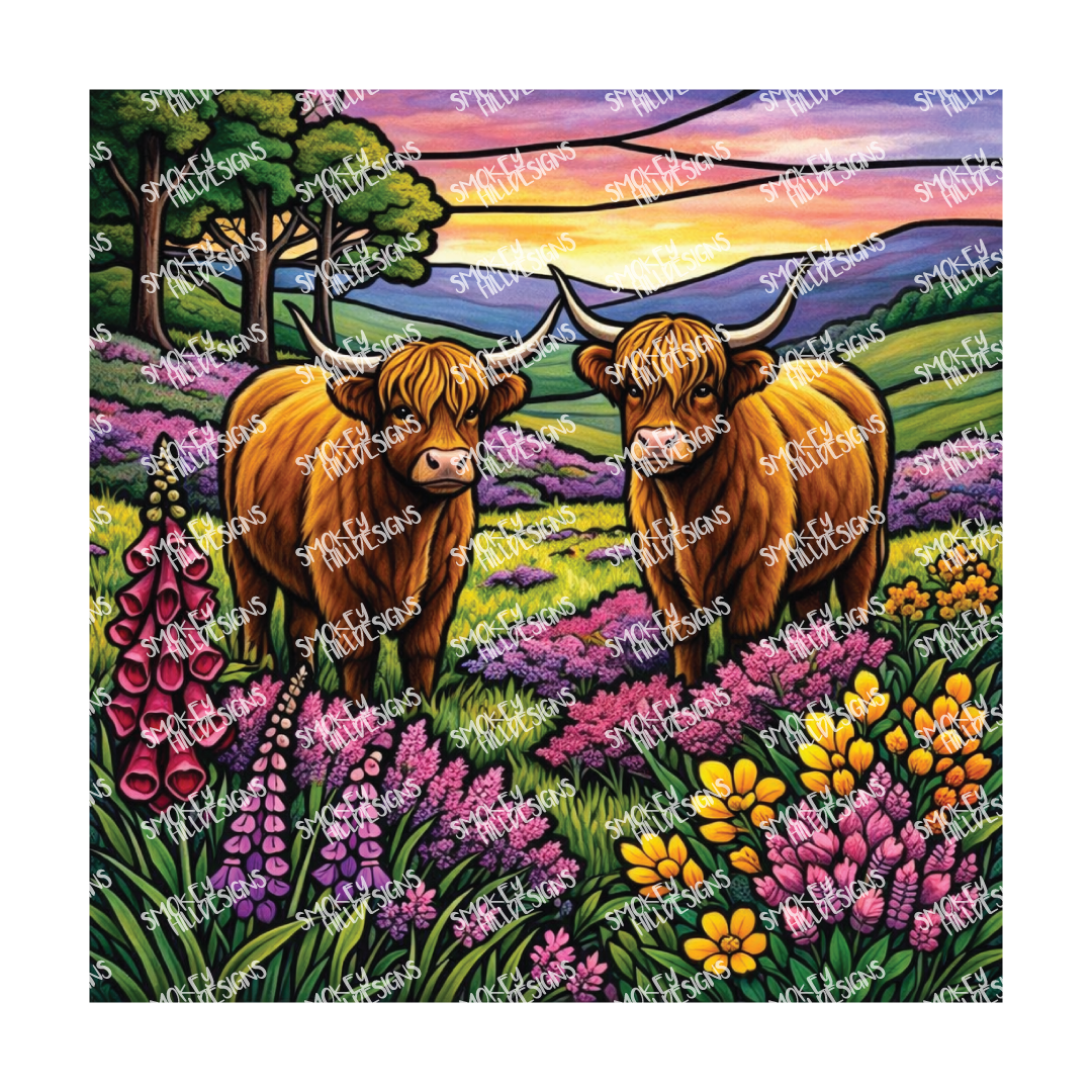 PatternPly® Transparent Animals and Wildlife Volume 1 Highland Cows  14