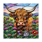 PatternPly® Transparent Animals and Wildlife Volume 1 Highland Cows 16 art scene artwork